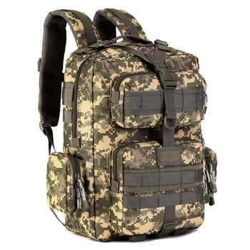 Рюкзак тактический военный штурмовой Protector plus S431 30л с системой Molle Pixel камуфляж
