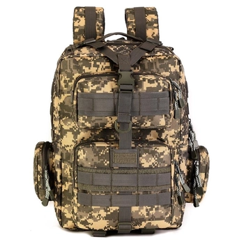 Рюкзак тактический военный штурмовой Protector plus S431 30л с системой Molle Pixel камуфляж