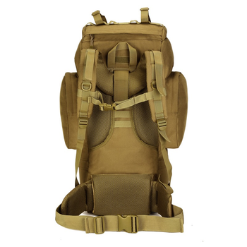 Рюкзак тактический военный Protector plus S422 65л с системой Molle coyote brown