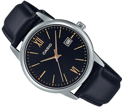Мужские Наручные часы Casio MTP-V002L-1B3 UDF Черные со стальным