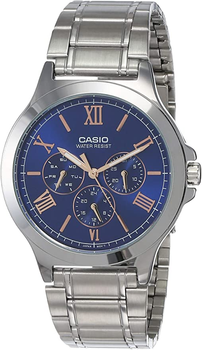 Наручные часы Casio MTP-V300D-2AUDF Синие с серебристым современные