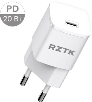 Зарядное устройство RZTK Charger PD 20W Type-C White