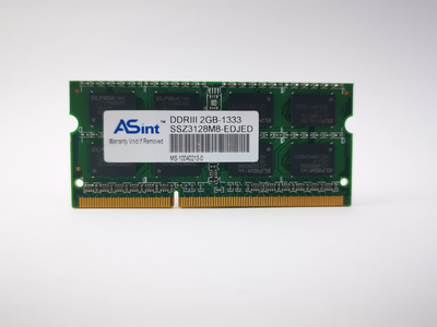 Оперативная память для ноутбука SODIMM ASint DDR3 2Gb 1333MHz PC3-10600S (SSZ3128M8-EDJED) 10126 Б/У