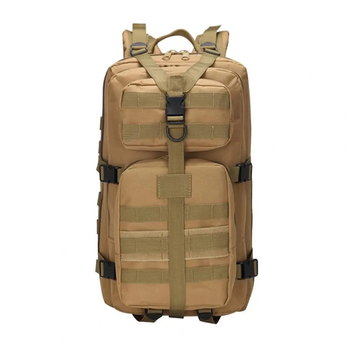 Рюкзак тактический на 30 л, 48х25х23 см с креплением Molle / Штурмовой военный рюкзак Койот