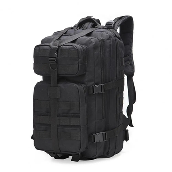 Рюкзак тактический на 30 л, 48х25х23 см с креплением Molle / Штурмовой военный рюкзак Черный