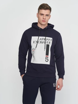 Худі чоловіче Armani Exchange 10902.21 2XL Темно-синє