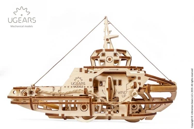 Механический 3D пазл UGEARS Буксир (70078)