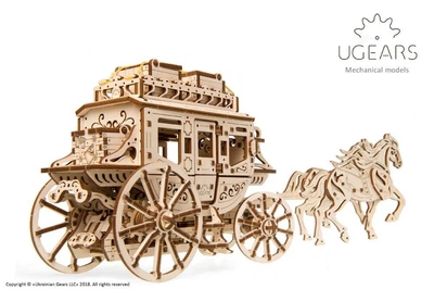 Механический 3D пазл UGEARS Почтовый дилижанс (70045)