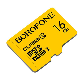 Карта Памяти Borofone MicroSDHC 16gb 10 Class удобная Жёлтый