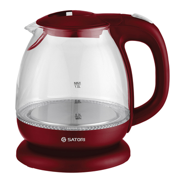 Стеклянный электрический чайник SATORI SGK-4101-RD Яркий