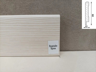 Плінтус Супер Профіль Вудлайн крем 2800x60x12 бежевий 1260vkr