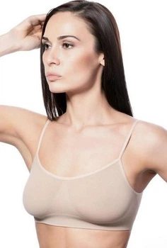 Топ безшовний жіночий на тонких бретелях Giulia Brassiere Naturalle L/XL Бежевий
