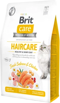 Сухий корм для котів вимагають догляду за шкірою та вовною Brit Care Cat з лососем та куркою 2 кг