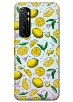 Прозрачный силиконовый чехол iSwag для Xiaomi Mi Note 10 Lite с рисунком Лимоны (KS3524)