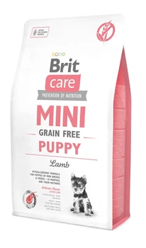 Сухой беззерновой корм для щенков миниатюрных пород Brit Care Mini Grain Free Puppy с ягнёнком 2 кг