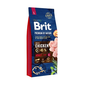 Сухой корм Brit Premium Adult L для взрослых собак крупных пород со вкусом курицы