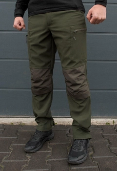 Утеплённые тактические штаны на флисе L modern khaki fleece