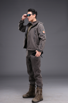 Тактическая куртка / ветровка Pave Hawk Softshell grey M