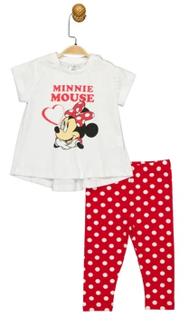 Комплект (футболка, штани) Minni Mouse 92 см (2 роки) Disney MN17357 Біло-червоний 8691109876065