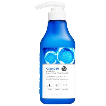 Шампунь-кондиционер увлажняющий с коллагеном Farmstay Collagen Water Full Moist Shampoo And Conditioner 530 мл (8809595053284)