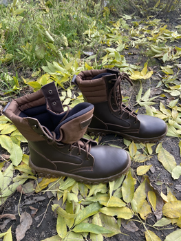 Берцы зимние облегченные, обувь для военных KROK BЗ1, 40 размер, коричневые, 01.40