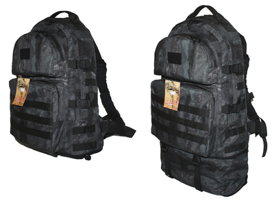 Супер-міцний туристичний рюкзак трансформер з поясним ременем на 40-60 літрів Атакс Кордура 1200 ден