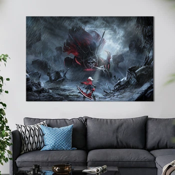 Настенный декор картина супергерои картина на холсте Мрачное аниме 51x34 см (1420-1)
