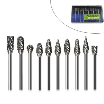 Набор OEM из 10 борфрез по металлу для гравера Dremel карбид вольфрама (116003)