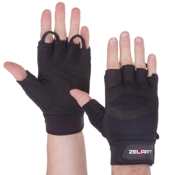 Перчатки тактические без пальцев , военные перчатки, перчатки многоцелевые размер M Черные SB-161591