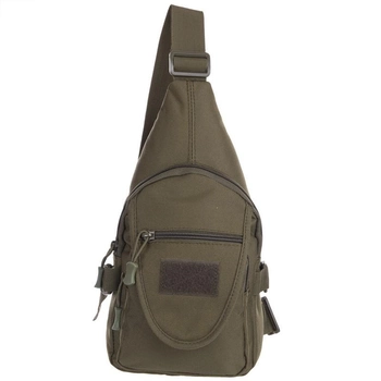 Рюкзак тактический однолямочный сумка-слинг тактическая однолямочный V-3 л Оливковый 727