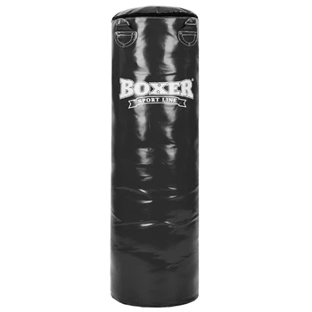 Мішок боксерський Циліндр ПВХ h-100см BOXER Класік (наповнювач- дрантя х-б, d-33см, вага-26кг, Чорний) (1003-03_Чорний)