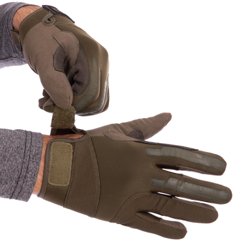 Тактичні рукавички з закритими пальцями BLACKHAWK Розмір L оливкові BC-4924