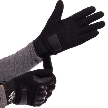 Тактические перчатки с закрытыми пальцами SILVER KNIGHT Размер XL черный BC-7052