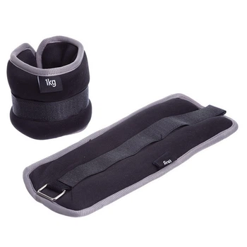 Утяжелители для рук и ног Zelart My Fit 1303-2 2 шт по 1 кг Black-Grey