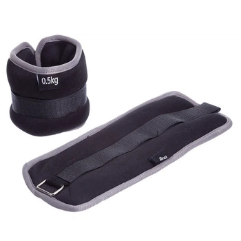 Утяжелители для рук и ног Zelart My Fit 1303-1 2 шт по 0,5 кг Black-Grey