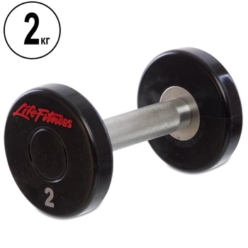 Гантель 2 кг цільна професійна LIFE FITNESS-80081-2