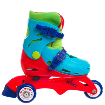 Роликовые коньки детские Zelart YX-0153 (31-34) (изменен. полож. колес, Голубой-красный) (YX-0153_Голубой красный_31-34)