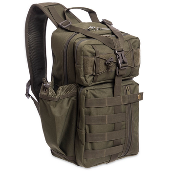 Рюкзак тактичний патрульний однолямочный SILVER KNIGHT 30 літрів olive TY-5386