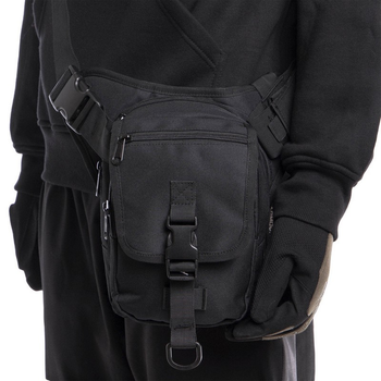 Тактическая сумка на бедро SILVER KNIGHT black TY-9001