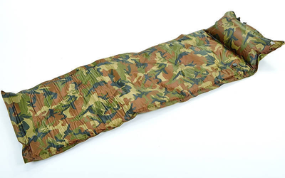 Коврик самонадувной с подушкой камуфляж SY-116