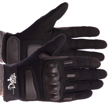 Тактические перчатки с закрытыми пальцами SILVER KNIGHT Размер L черный BC-7052