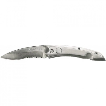 Нож Topex унiверсальний, лезо 80 мм, пружинний (98Z110)
