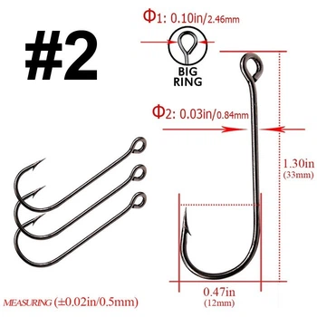 Крючок FOX Jig LargeEye S-57 #2 черный (1шт)