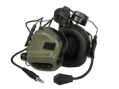 Тактичні навушники активні EARMOR M32H COY MOD4 Oliva Покращена модель