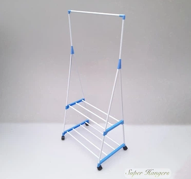 Передвижная стойка для одежды Clothes Rack 68×44×152 см с двумя полками