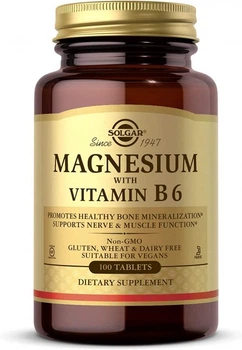 Магній з вітамінів Б6 Солгар / Solgar Magnesium with Vitamin B6 (599215)