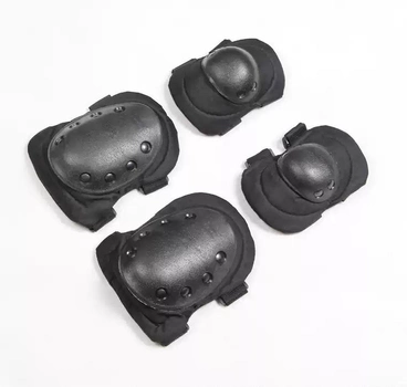 Комплект защиты тактической наколенники налокотники F002 Oxford черный