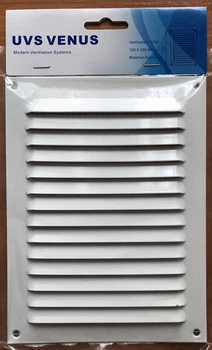 Вентиляційні грати 200х150 мм металеві білий MVR 1520 W