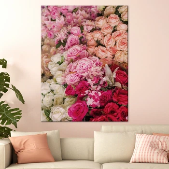 Картина Холстович Rose Bouquet 30x40 см. Интерьерная картина с розами для офиса, гостиной, спальни, кухни