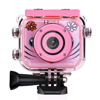 Водонепроницаемая Детская видеокамера и фотоаппарат XPROKID MULTI 1080FHD Rose для детей и подростков